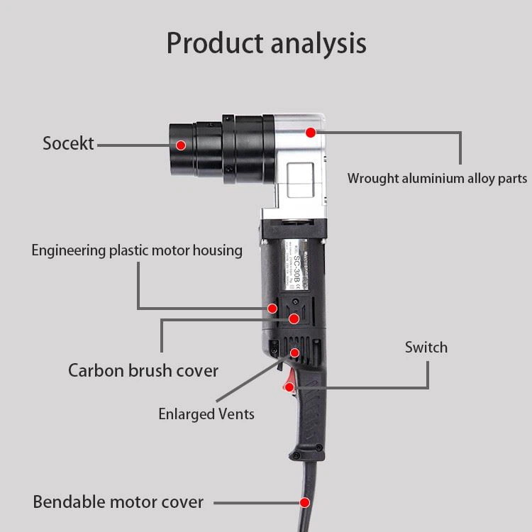 The Analytical Diagram of Electric Corner Shear Wrench SC-30B